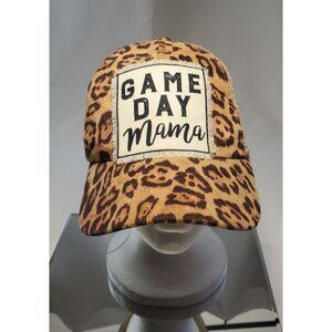 Southern Junkie Game Day Mama Baseball Cap Hat Leopard Mesh Strapback